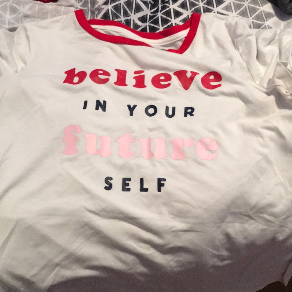 4 for 15 Red and white t-shirt